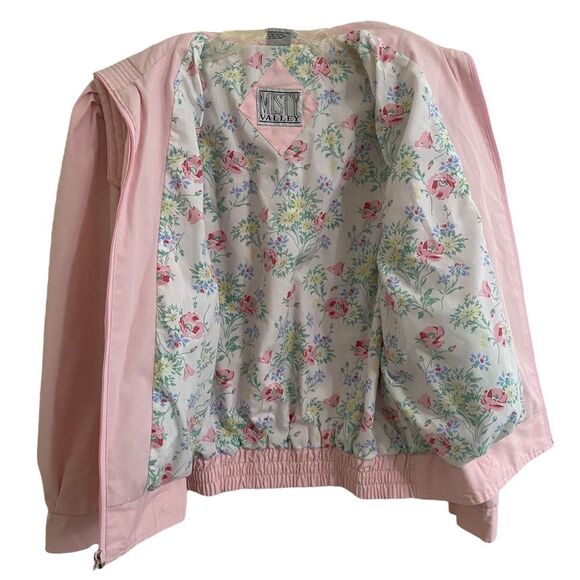Vintage Misty Valley Pink zippered Barbiecore lightweight jacket - sz MEDUIM - Picture 6 of 6